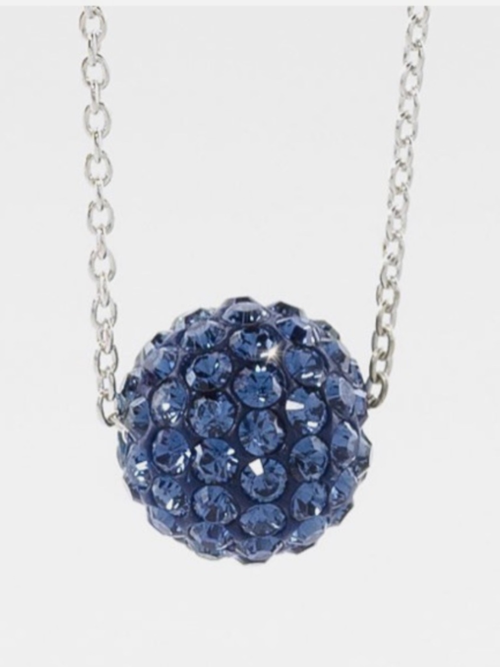 Touchstone Crystal by Swarovski December Birthstone Ball Necklace Crystal 15-18"